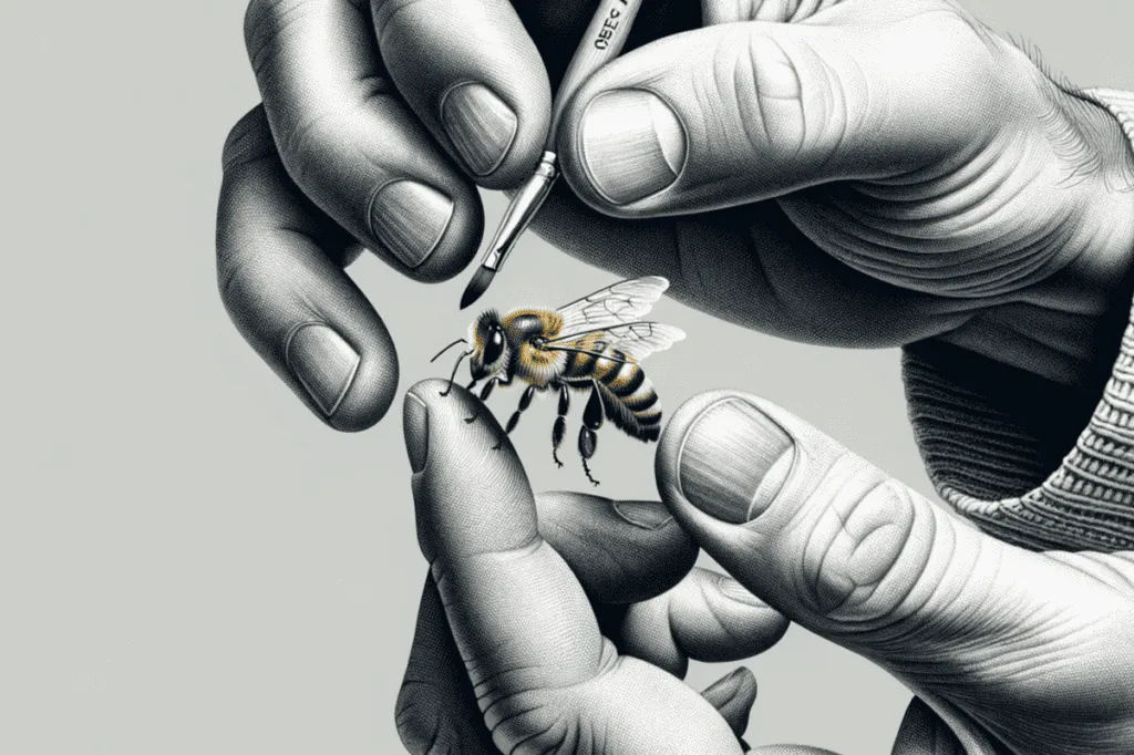 how to mark a queen bee