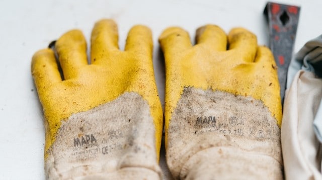 How do you clean your beekeeping gloves
