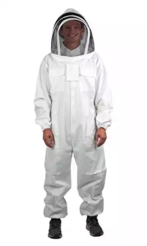 VIVO Professional Full Body Beekeeping Suit with Veil Hood