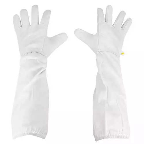 VIVO Bee – V103 Leather Beekeeping Gloves with Sleeves