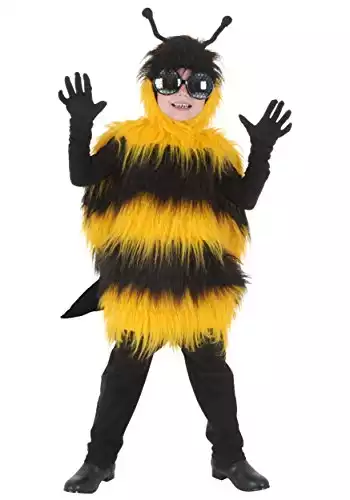 Deluxe Bumblebee Costume for Kids Furry Bee Outfit Large