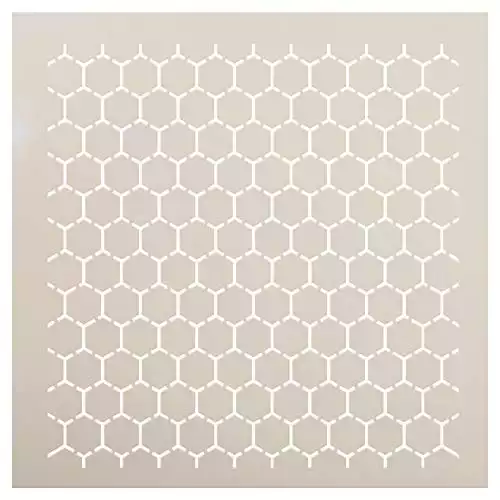 Reverse Honeycomb Stencil by StudioR12 | Country Repeating Pattern Art - Reusable Mylar Template | Painting, Chalk, Mixed Media | Use for Crafting, DIY Home Decor - STCL1027 (12" x 12")