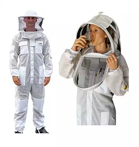 Oz Armour Beekeeping Suit with Fencing & Round Brim Hat
