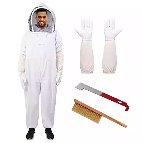 Bee Suit with Glove and Bee Hive Tool, Beekeeper Suit