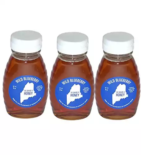 Wild Maine Blueberry Honey - 8 oz (3 Pack)