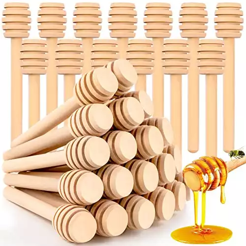 20 Pcs Honey Dipper Sticks - Wooden Honey Dipper